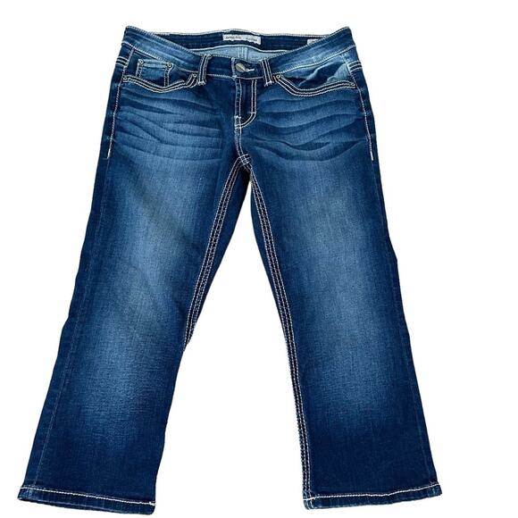 BKE Culture Women's 5 Pocket Crop Denim Blue Size 29 - Picture 4 of 10